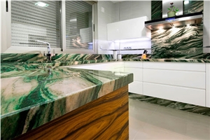Lapponia Green Marble Kitchen Countertops