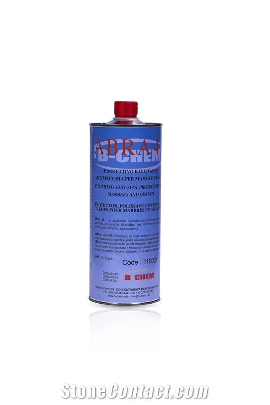 Abra 43 - Color Enhancer, Oil- And-Water-Repellent, Stain-Proof Sealer for Marbles and Granites