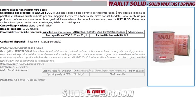 Waxlit Solid - Solid Wax Fast Drying