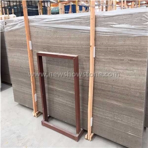 Cheap Wood Vein Grey Marble Floor Tile &Slab