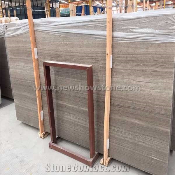 Home Decoration Grey Wood Grain Marble Slab
