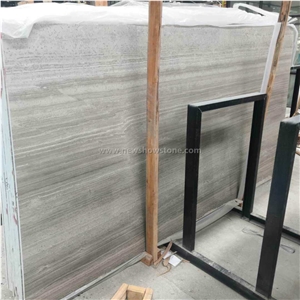 Natural Stone Decoration Grey Wood Marble Material