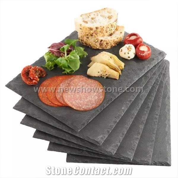 Rectangle Shape Black Square Slate Cheese Board