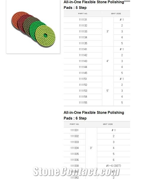 All-In-One Flexible Stone Polishing Pads
