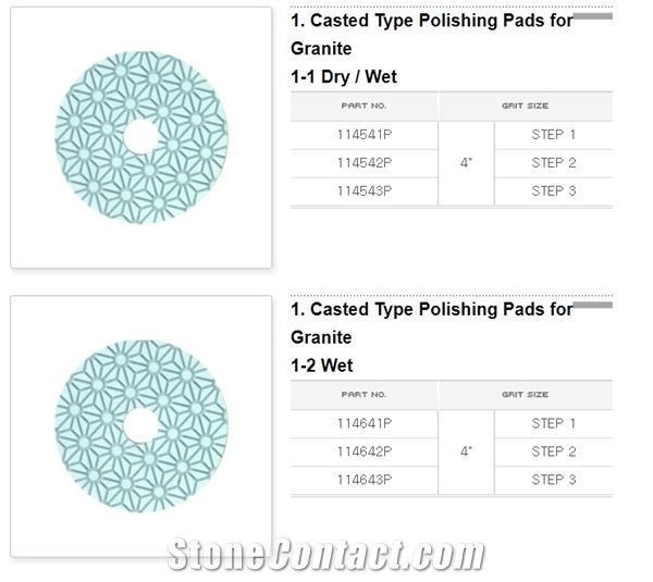 Bk 3 Step Polishing Pads-Casted Type Polishing Pads for Granite-Dry/Wet