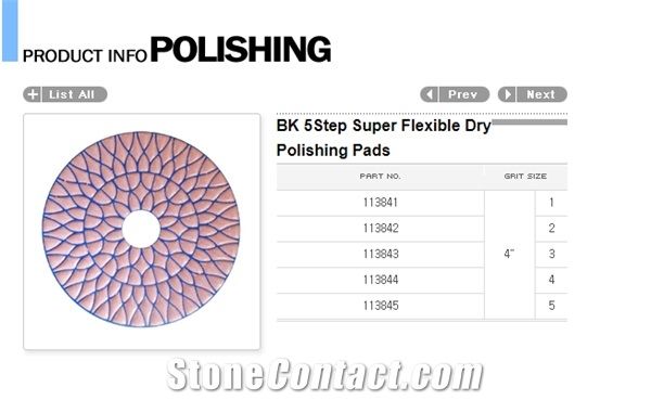 Bk 5step Super Flexible Dry Polishing Pads