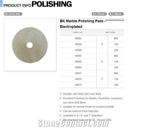 Bk Marble Polishing Pads-Electroplated