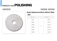 Super Engineered Stone White 6 Step -Wet Polishing