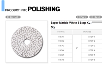 Super Marble White 6 Step Xl-Dry Polishing