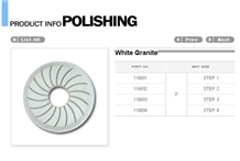 White Granite Polishing Pads