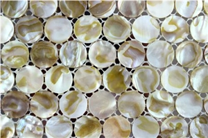 Colorful Round Shell Marble Mosaics
