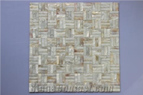 Field 3d Shape Color Fresh Water Shell Mosaic Tile