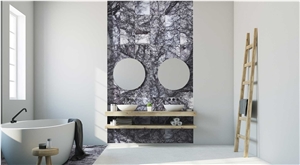 Milas Lilac Medium Marble Tile Bathroom Wall Design