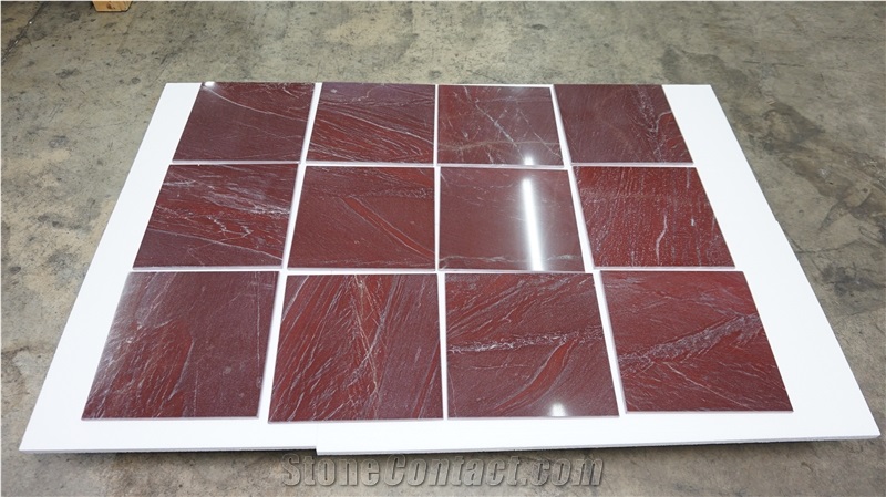 Rosso Laguna Marble Slab, Turkey Red Stone Tile