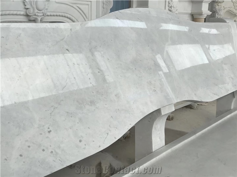 Marble Garden Carved Bench