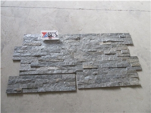 China Grey Quartzite Stacked Cultured Stone Veneer