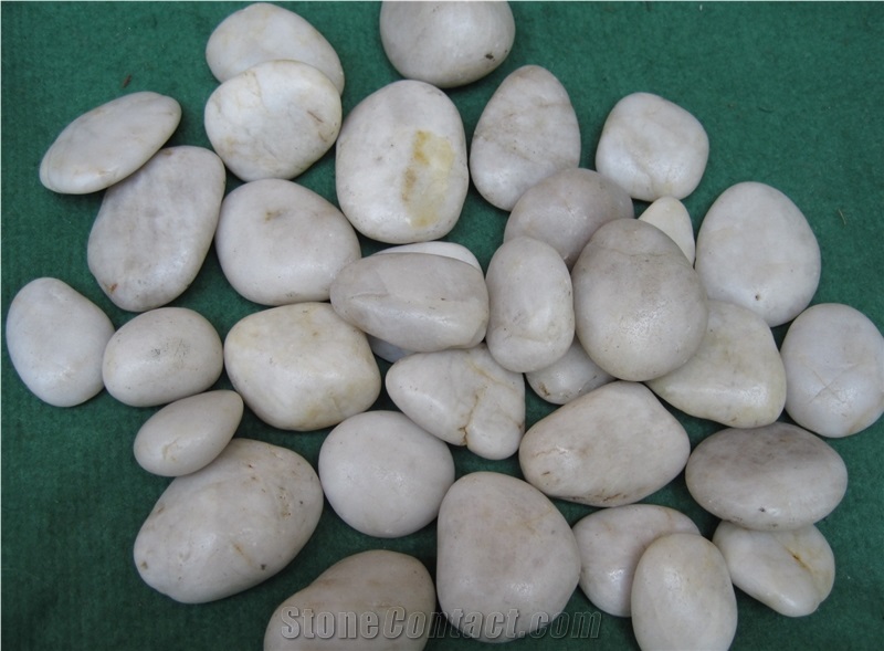 White Polished Pebble Stone