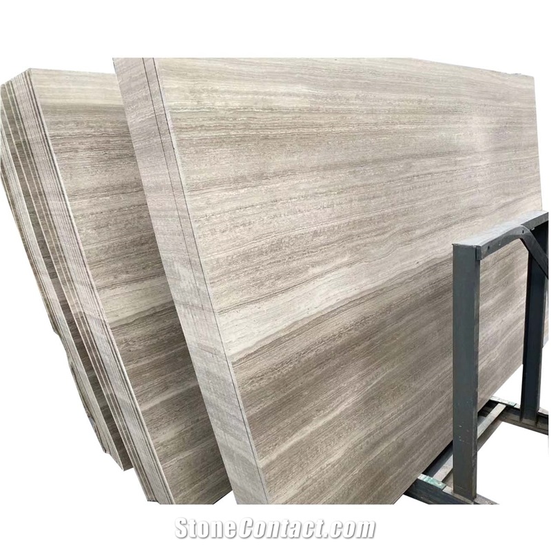 China Honed Wooden White Marble for Interior Decor