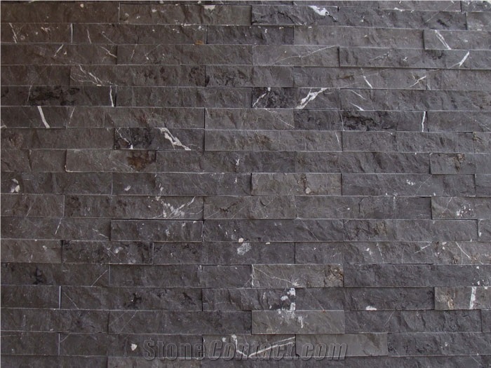 Black Marble Split Stone Marble Wall Application