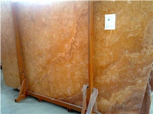 Orange Travertine Slabs, Floor Tiles, Wall Tiles