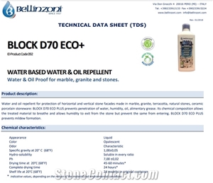 Bellinzoni Block D70 Eco+Water & Oil Proof for Marble, Granite and Stones