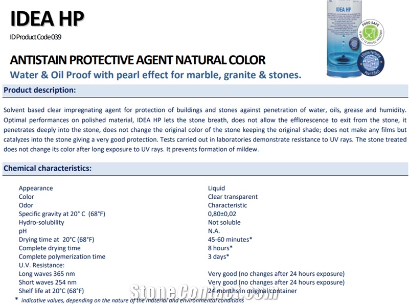 Bellinzoni Idea Hp-Water and Oil Repellent,Natural Look