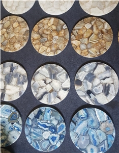 Agate Semiprecious Stone Table Tops