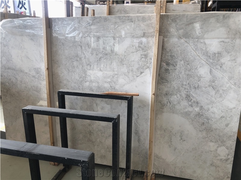 China Abba Grey Marble Polished Slab for Building