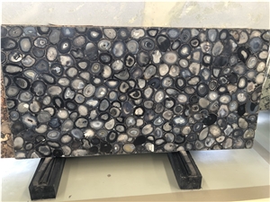 China Brown Agate Slab/ Semiprecious Stone For Home Decor