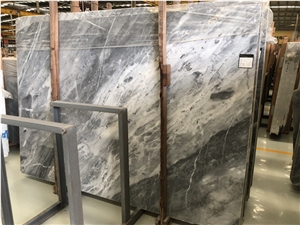 Fabricated Greek Grey Marble Slab For Table Top