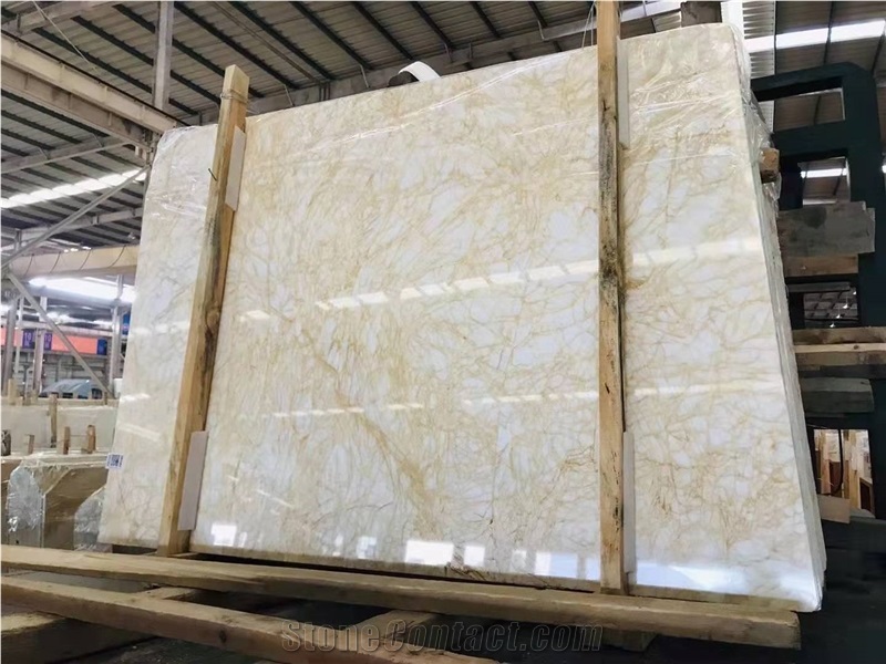 High Quality Golden Phoenix Spider Marble Slabs