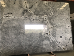 Polished Galaxy Grey Marble Slab Wall Cladding