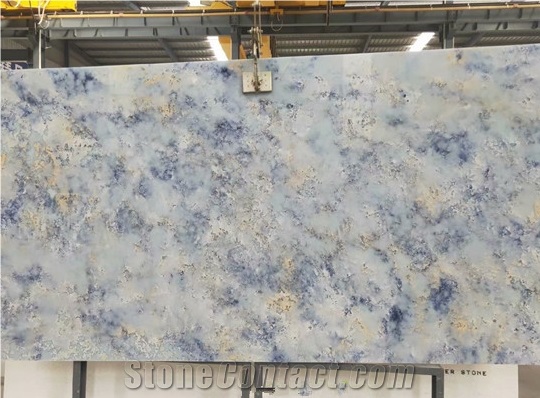 The Special Crystal Azul Quartz for Setting Wall