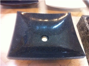 Black Galaxy Granite Sink, Black Granite Washbasin