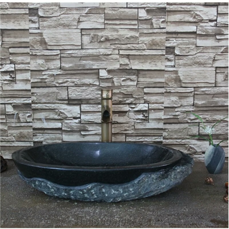Shanxi Black Granite Washbasin,Nature Stone Sink