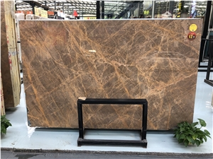 Chinese Golden Marble Wall Cladding Slab Tiles