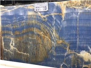Polished Blue Ocean Onyx Wall&Floor Covering Slabs