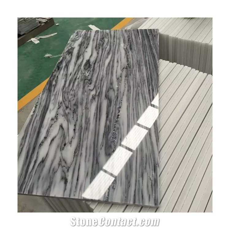 Arabescato Corchia Black Sea Grey Marble Tiles