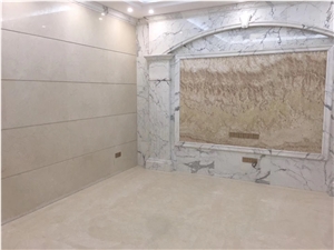 Beige Marble Slab Customized Tile for Coutertops