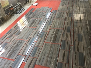 Blue Gold Sand Marble Slab Customized Tiles