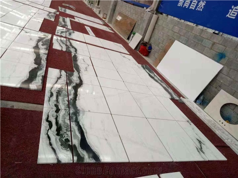 China Panda White,Bookmatched Marble,Tiles