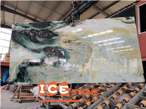 Chinese Dreaming Green Marble Wall Covering