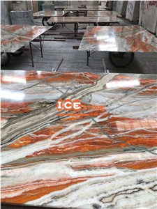 Colorful Onyx Bookmatched Slabs