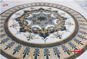 Floor Tile Waterjet Cut Carpet Pattern & Medallion