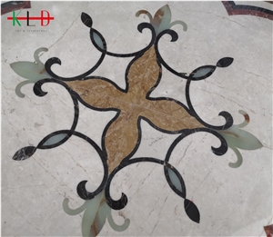 Flooring Tiles Marble Water Jet Cutting Medallions