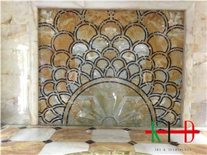 Honeycomb Panel Water Jet Medallions,Wall Tiles