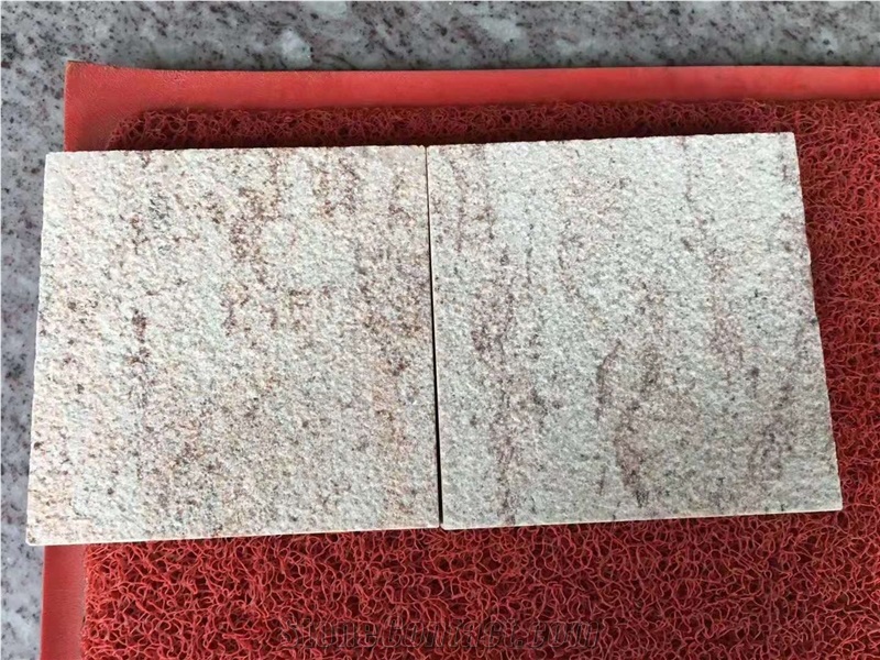 Indian Sivakasi Gold Granite Bush Hammered Tiles