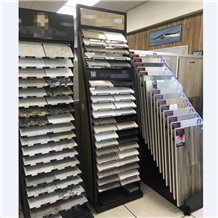 Metal Quartz Tower Rack , Stone Display Stand
