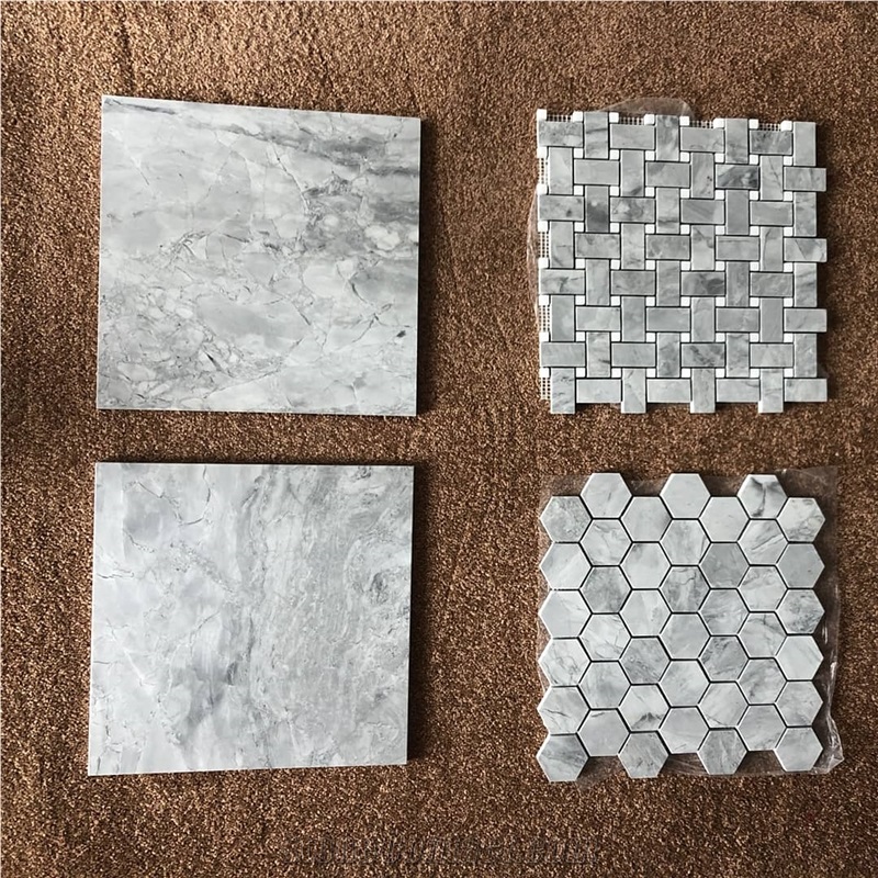 Mosaic,Super White Quartzite,Fantasy White