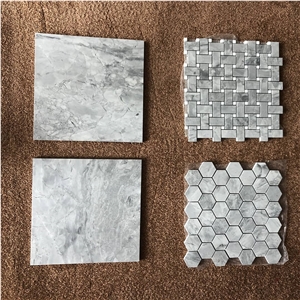 Mosaic,Super White Quartzite,Fantasy White